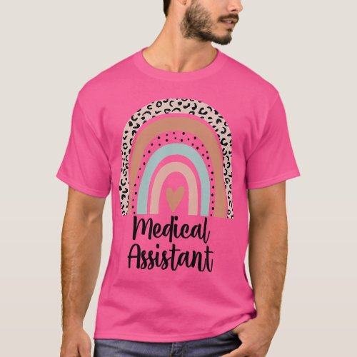 Medical Assistant Rainbow Leopard Doctor Nurse Nur T_Shirt