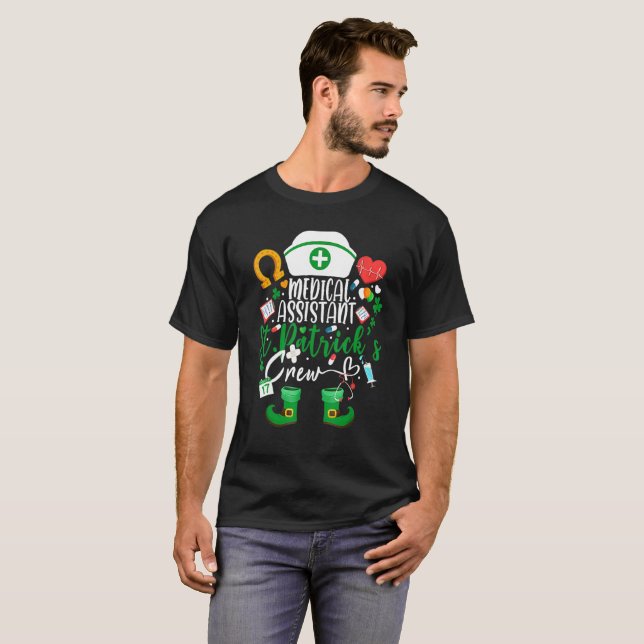 Women's St Patrick's Day Shirt - Shamrock Print Irish Short Sleeve Tee, Lucky Nurse Top, Casual St. Patty's Day Apparel - View #8