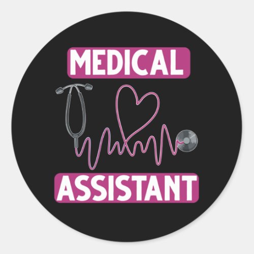 Medical Assistant Stethoscope Nurse Classic Round Sticker
