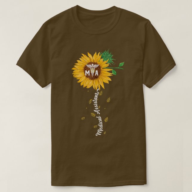 Medical Assistant Sunflower Funny Medical Stuff No T-Shirt (Design Front)