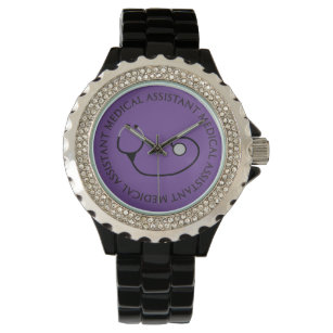 Medical Assistant Watch Stethoscope Purple