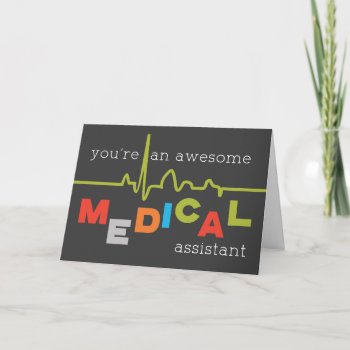 Medical Assistants Recognition Week Awesome Thank You Card by sandrarosecreations at Zazzle