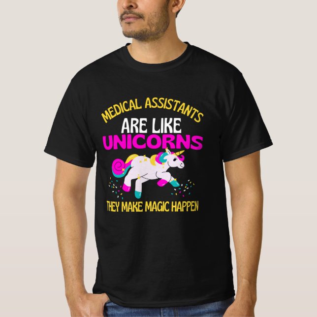 Medical Assistants Unicorn , Magical Unicorn T-Shirt (Front)