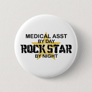 Medical Asst Rock Star Pinback Button