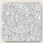 Medical B&amp;W Pattern Beverage Coaster
