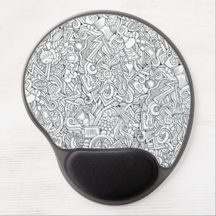 Medical B&W Pattern Gel Mouse Pad