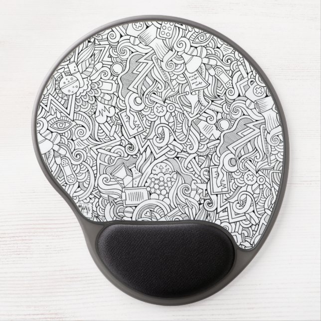 Medical B&W Pattern Gel Mouse Pad (Front)