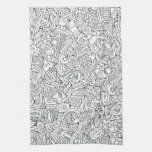 Medical B&amp;W Pattern Kitchen Towel