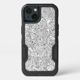 Medical B&W Pattern iPhone 13 Case