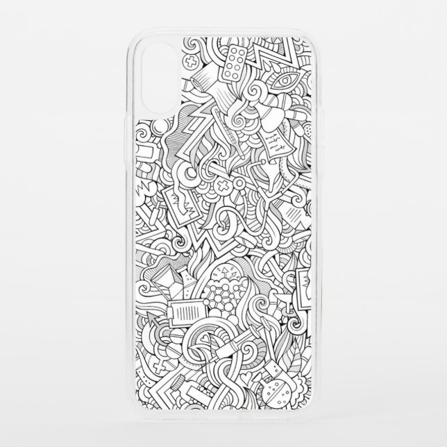 Medical B&W Pattern Uncommon iPhone Case (Back)