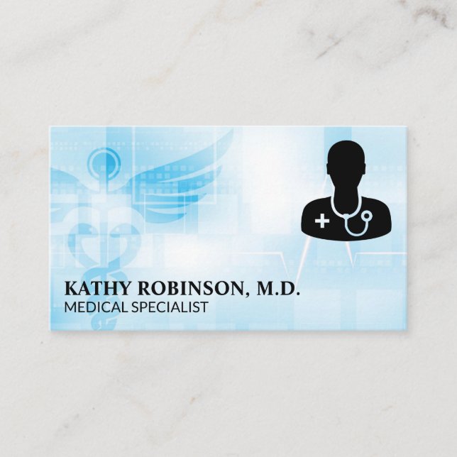 Medical Background | Doctor Icon Appointment Card (Front)