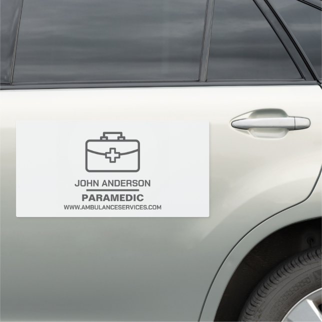 Medical Bag Design, EMT, Paramedic Car Magnet (In Situ)