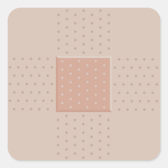 Medical Band-Aid Plaster - Square Sticker (Front)