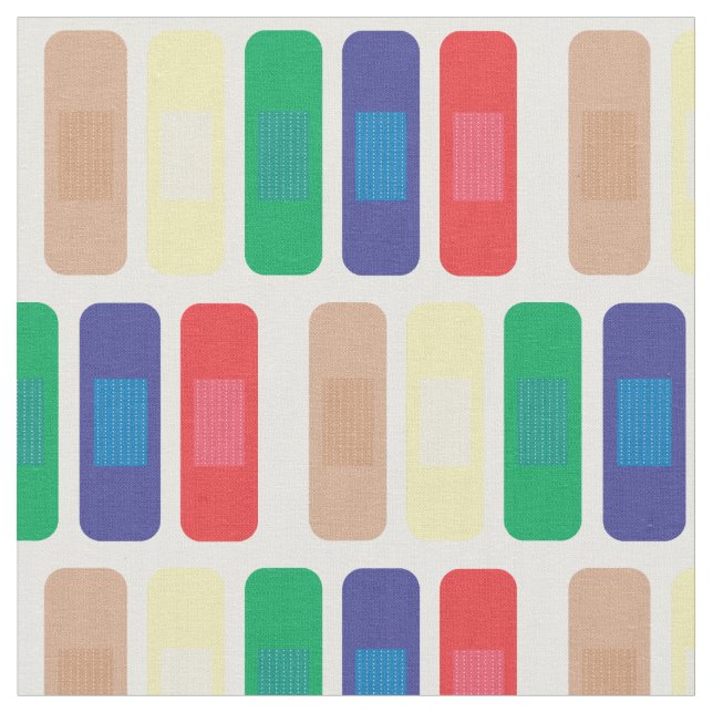 Medical Bandage Cute Cotton Fabric (Close Up)