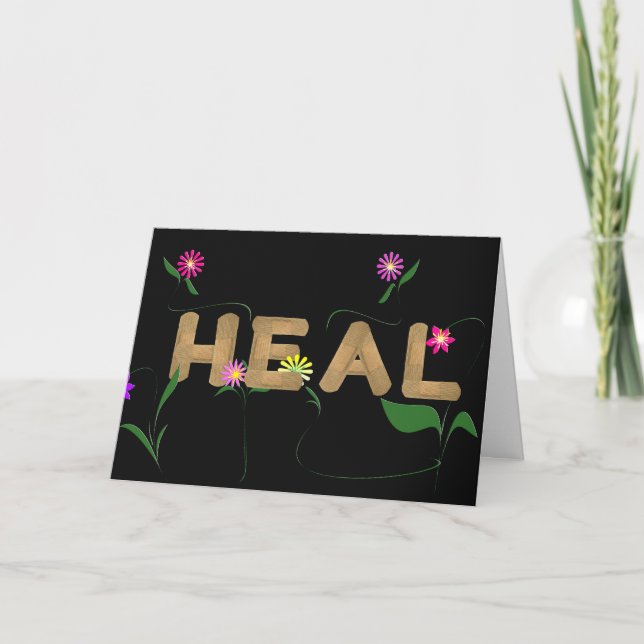 Medical Bandages with Flowers Card (Front)