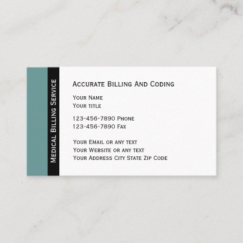 Medical Billing And Coding Business Card
