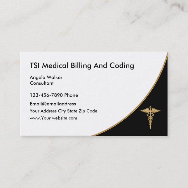Medical Billing And Coding Business Card (Front)