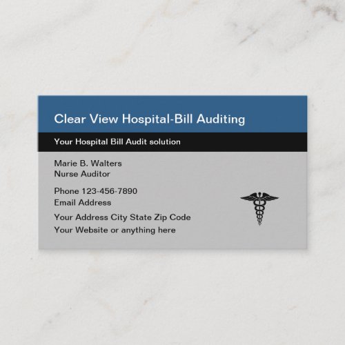 Medical Billing Auditing Service Business Cards