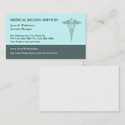 Medical Billing Business Cards Zazzle