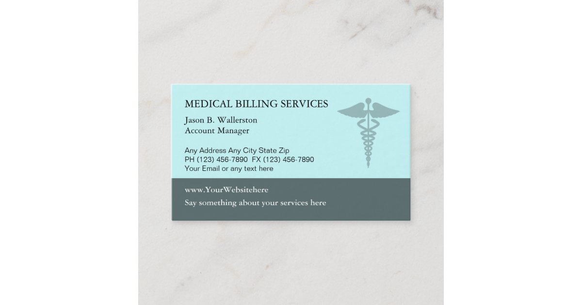 Medical Billing Business Cards Zazzle