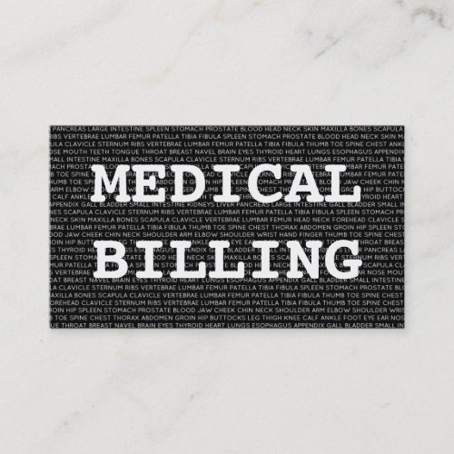 Medical Billing Medical Words Business Card Template