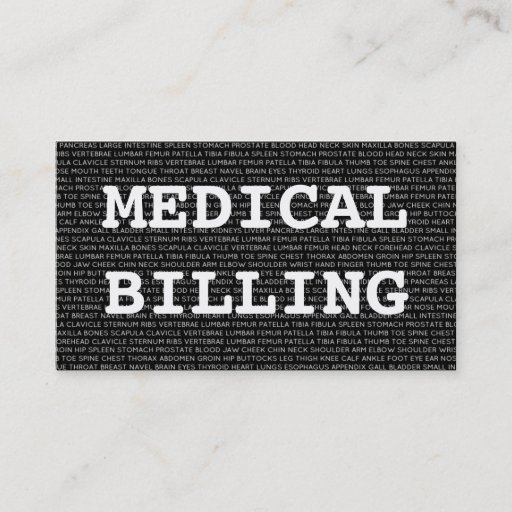 Customizable Medical Billing Medical Words Business Card Template