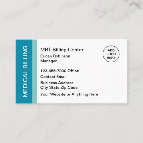 Medical Billing Modern Logo Business Cards