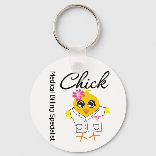 Medical Billing Specialist Chick Keychain (Front)