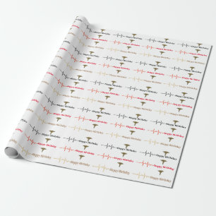 Medical Birthday Gift Wrap or Wrapping Paper