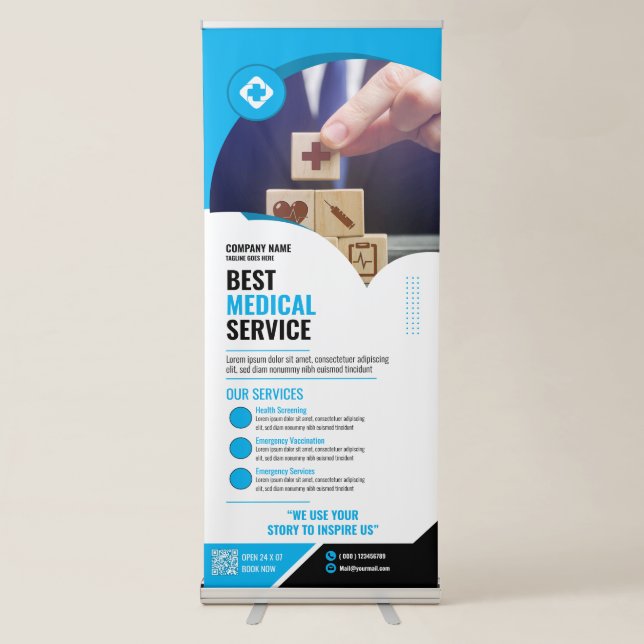 Medical - Blue Retractable Banner (Front)