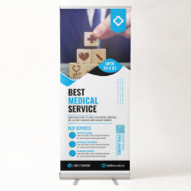 Medical - Blue Retractable Banner