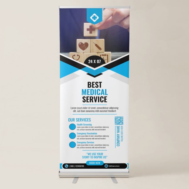 Medical - Blue Retractable Banner (Front)