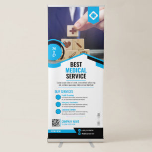 Medical - Blue Retractable Banner