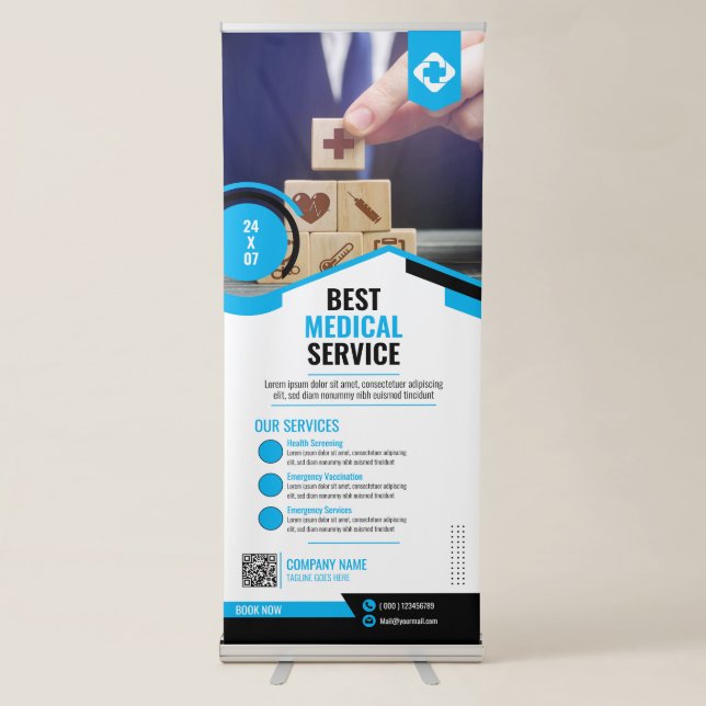 Medical - Blue Retractable Banner (Front)