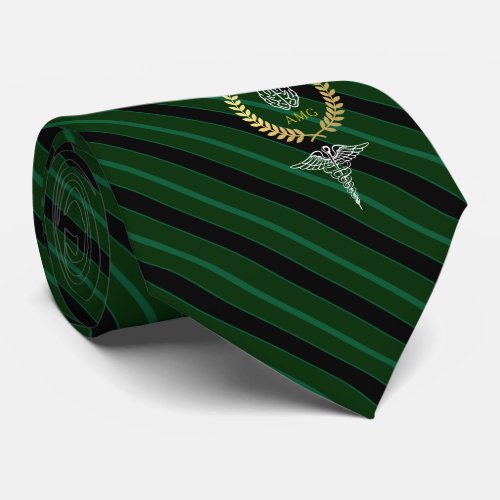 Medical Brain Personalized Green Neck Tie