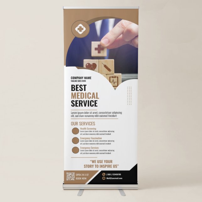 Medical - Brown Retractable Banner (Front)