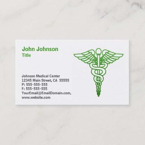 Medical Business Card Green