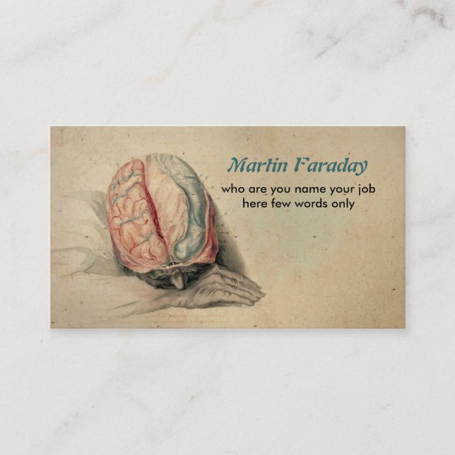 medical business card human brain (Front)