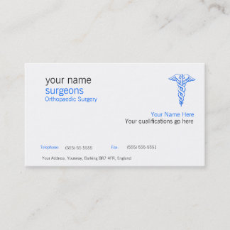 Medical Business Card - Simple Two Sided