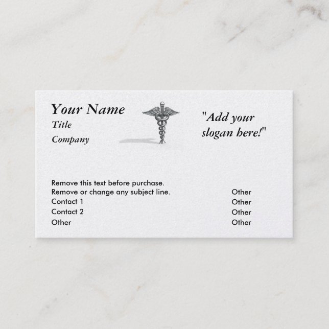 Medical Business Card template II (Front)
