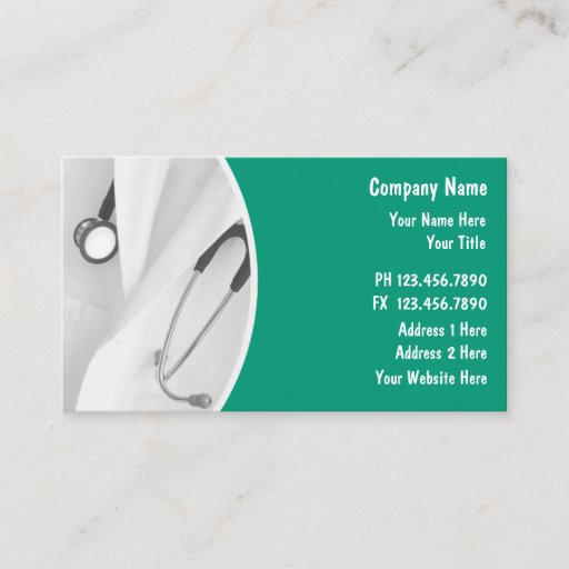 Customizable Medical Business Cards