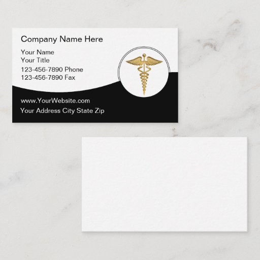 Customizable Medical Business Cards