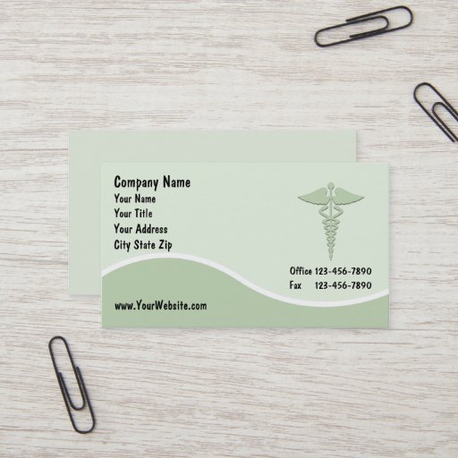 Customizable Medical Business Cards