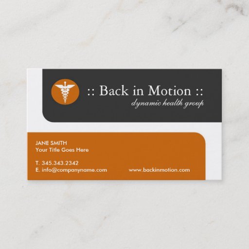 Customizable Medical Business Cards