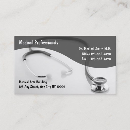 Customizable Medical Business Cards