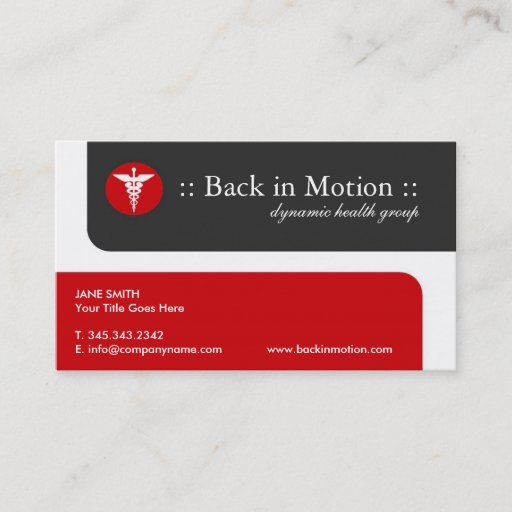 Customizable Medical Business Cards