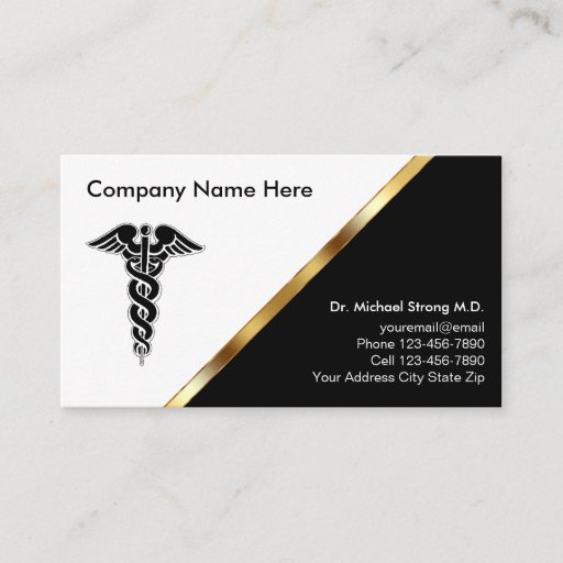 Customizable Medical Business Cards