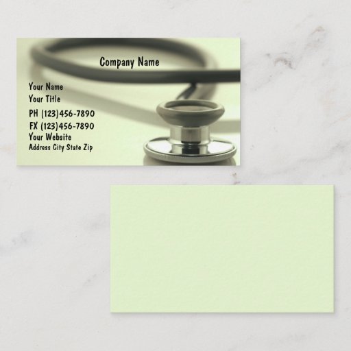 Customizable Medical Business Cards