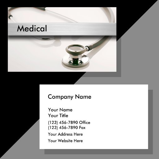 Customizable Medical Business Cards