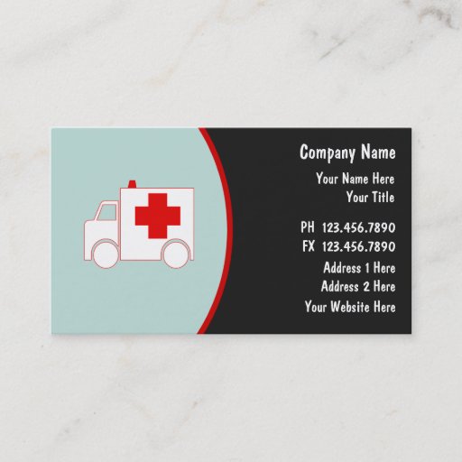 Customizable Medical Business Cards